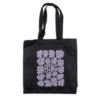 Flower Power Tote Bag - Black